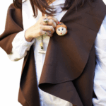 5 cm_PAF Doll Brooch – Elegant Hazel Bun - Image 2