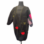 Artisan Black Coat – “Patchwork Faces”