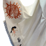 White Hand-Embroidered Coat – “Childhood Sun” - Image 3