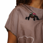 5 cm_PAF Doll Brooch – Braided Beauty - Image 2