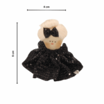 9 cm_PAF Doll Brooch – Black Disco Dress - Image 2