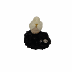 6 cm_PAF Doll Brooch – Black Velvet Fabric  Edition
