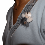 5 cm_PAF Doll Brooch – Two Hair Black Fur Charm Edition - Image 2