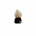 4 cm_PAF Doll Brooch – Black Fur Dress